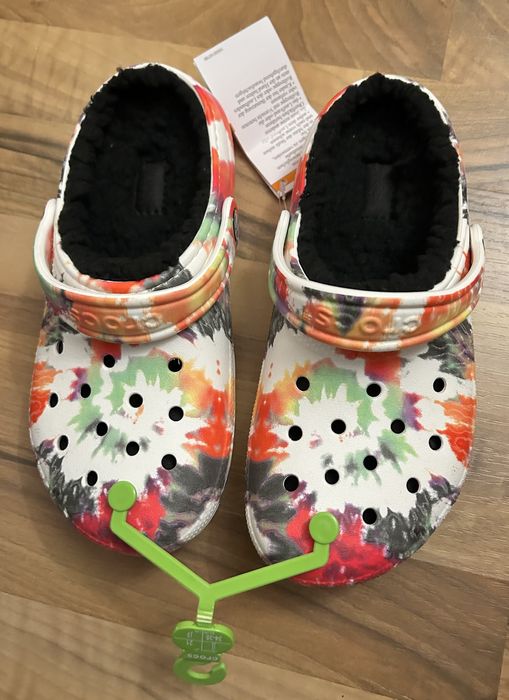Papuci Crocs îmblăniți, multicolori, mărimea 34-35