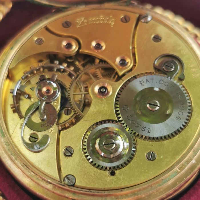 Ocazie,ceas aur masiv 14k Zenith,buzinar,1900,colecție,deosebit,original