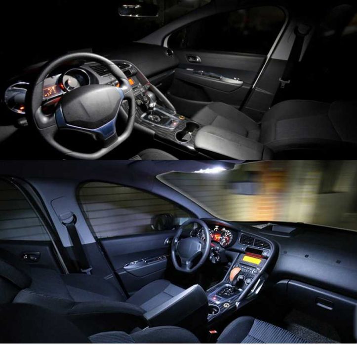 Kit Lampi Led Interior Peugeot 206  307  308 3008 408 508 Citroen C5
