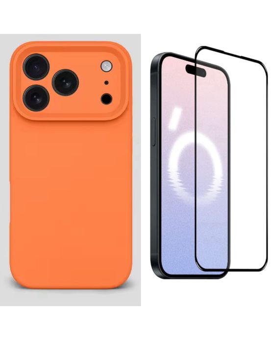 Husa Joyroom Catifea + Folie Sticla D/6D/Privacy Iphone 17 PRO MAX AIR