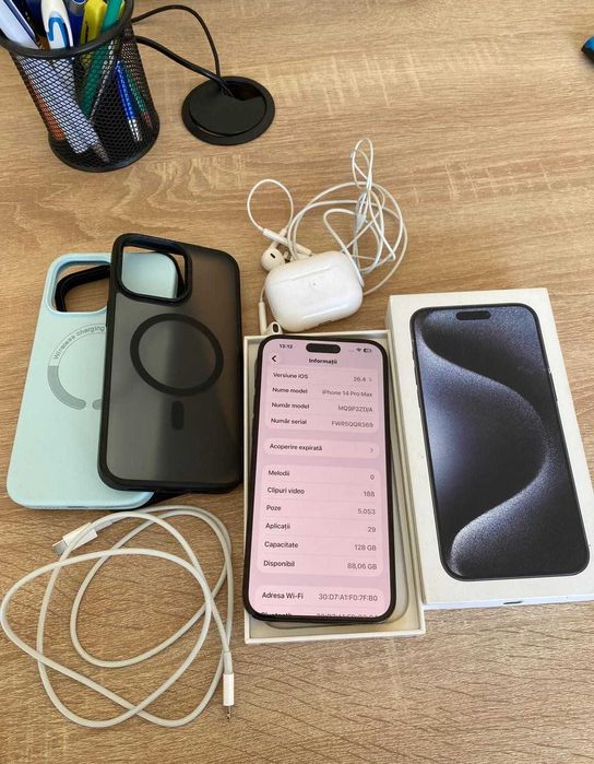 iPhone 14 Pro Max 128GB Black – Full Box