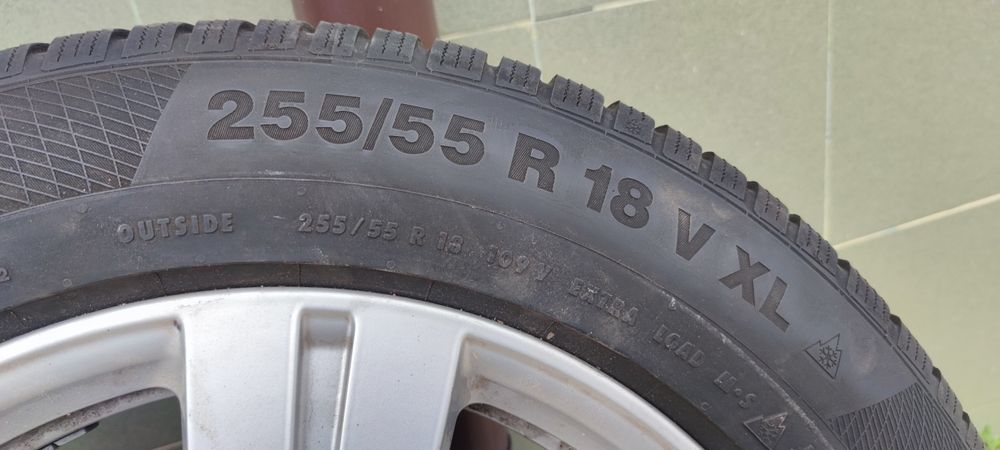 4 бр Зимни гуми Continental 255/55/18 и 4 бр джанти 18 цола