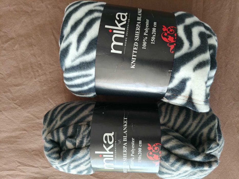 Нови 2бр. Зебра/Тигрово одеяло mika размер 150х200см.
