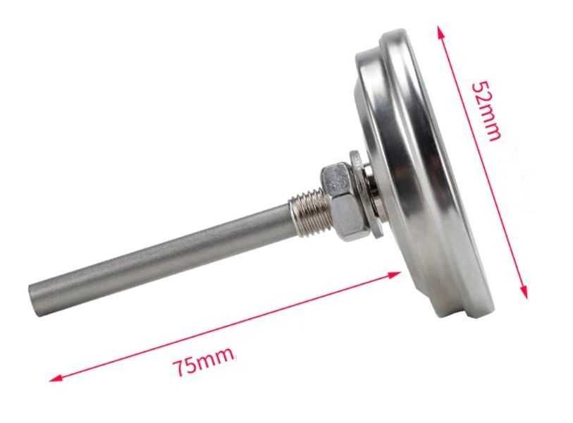 Termometru inox gratar afumatoare cuptor barbeque boiler fum 0 - 300gC