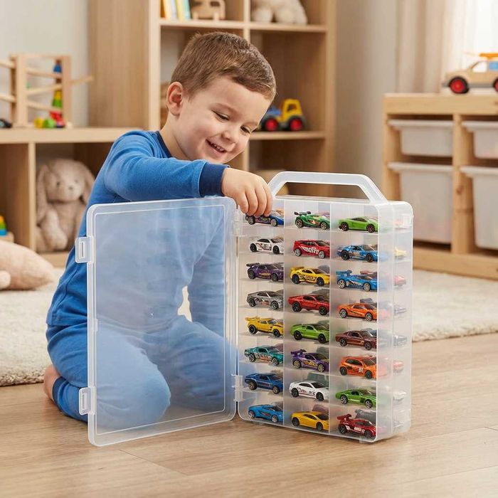 Cutie depozitare masinute 46 compartimente Organizator masini jucarie