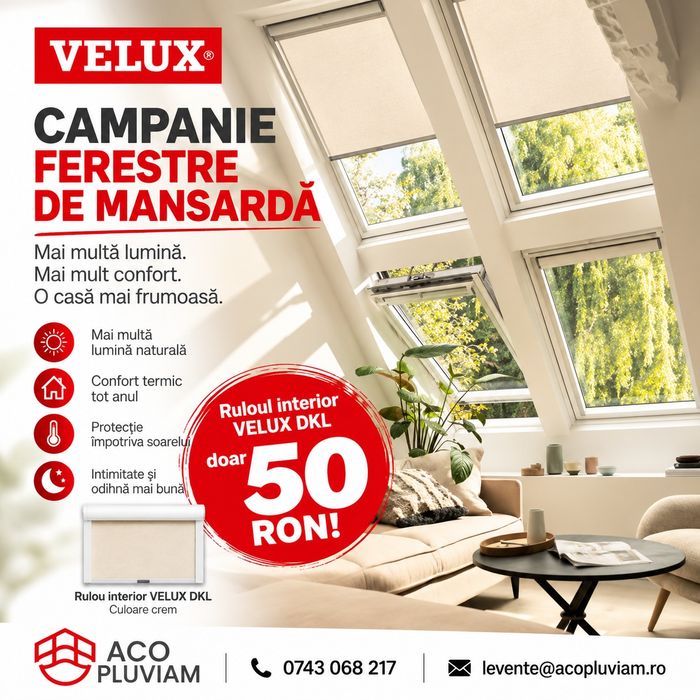Ferestre de mansarda accesorii Velux