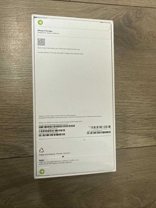 Iphone 17 pro max 512 Gb Оранжевый