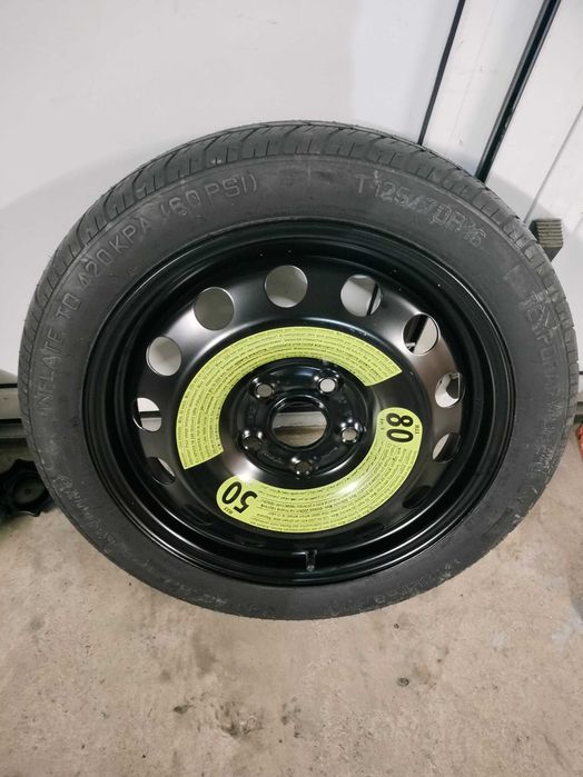roata rezerva 16" originala vw-audi 5x112 cu kit (cric si cheie roti)