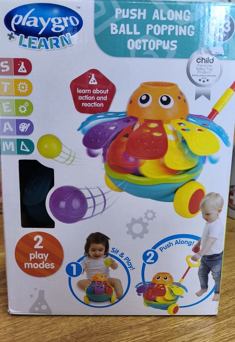 Активна играчка за бутане с топчета Playgro + Learn