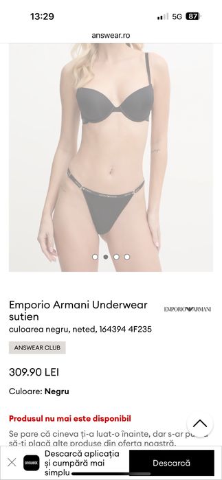 Sutien Emporio Armani