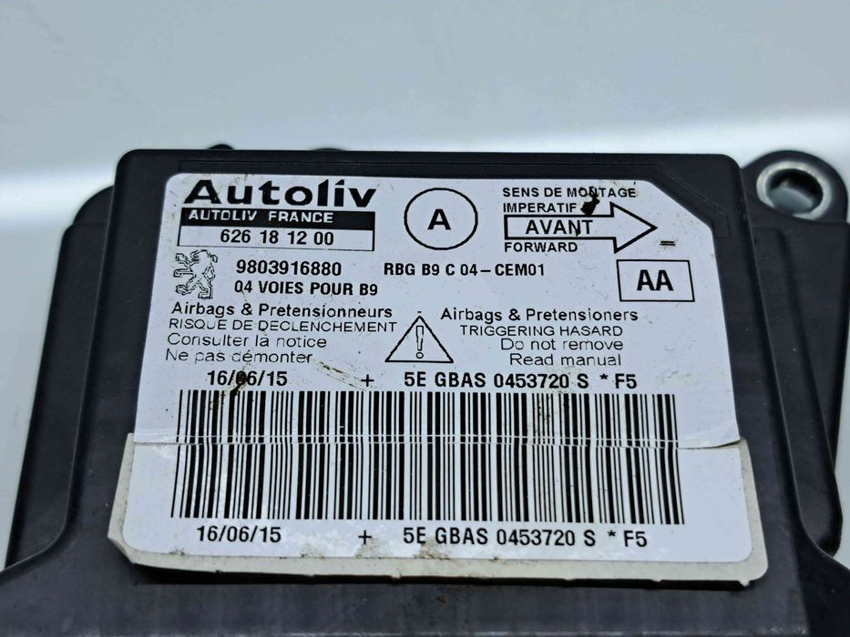 Calculator airbag Peugeot Partner (II) [Fabr 2008-2018] 9803916880 1.6