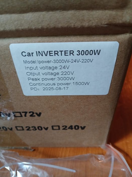 Invertor 3000W 24V sinus pur