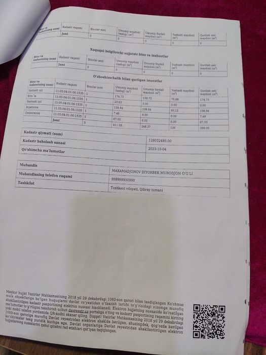 Qibrayda joylashgan 3/5   sotix yol yuzida