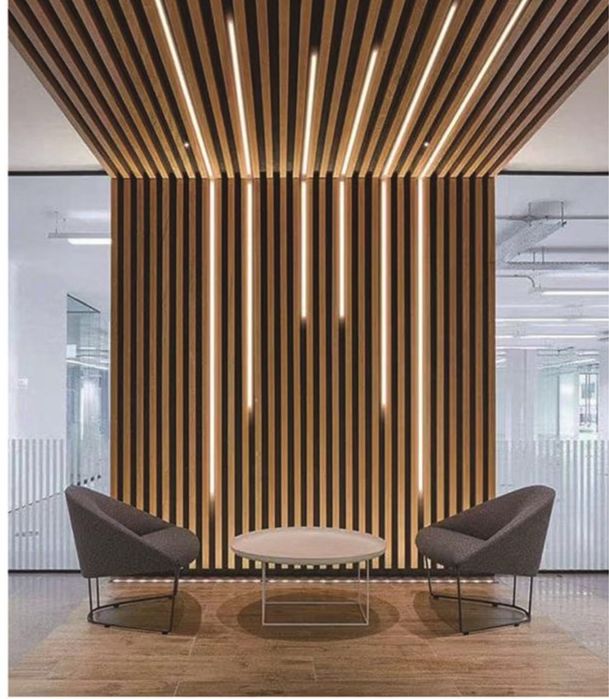 Riflaj decorativ panou riflaje WPC compozit interior sau exterior nou