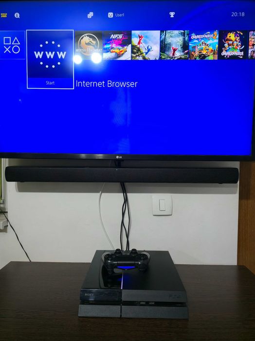 PS4 + maneta + jocuri