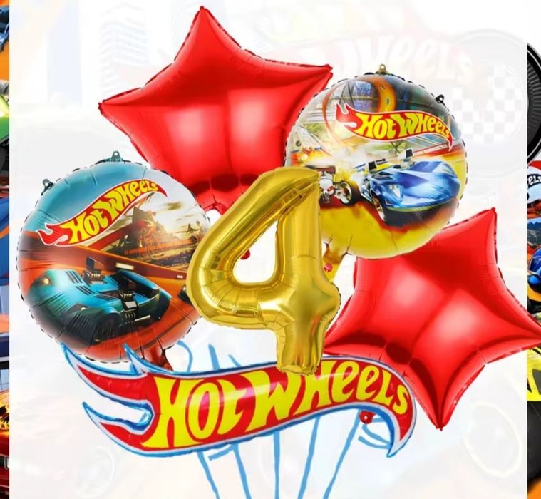 Парти сет украса  Hot wheels и строителни машини