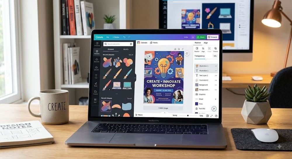 Помощь с ПК и техникой, дизайн в Canva, перевод текстов и видеомонтаж.