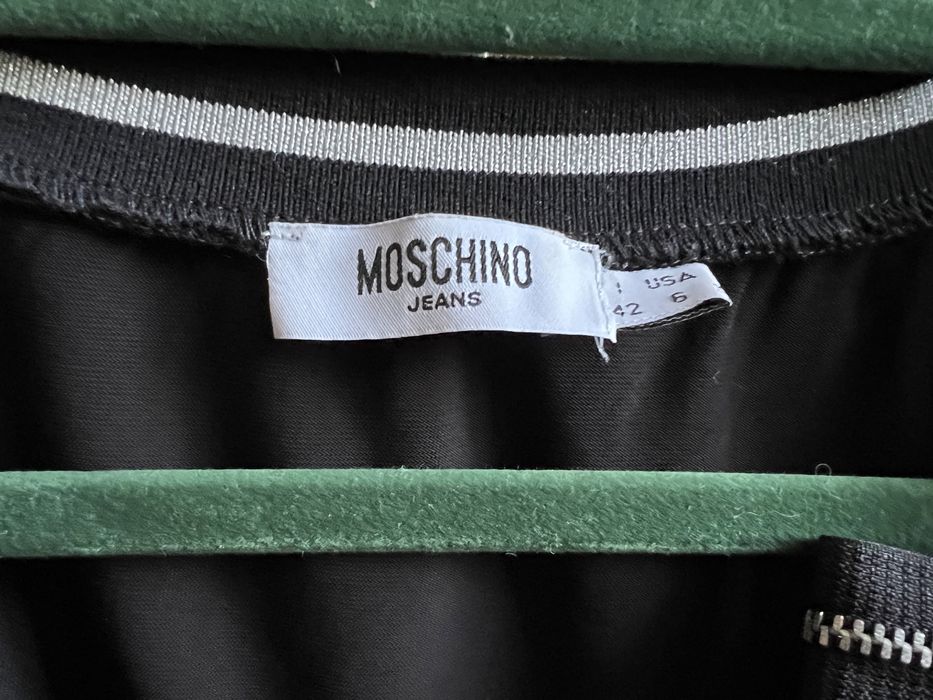 Tricou maieu Moschino negru cu argintiu