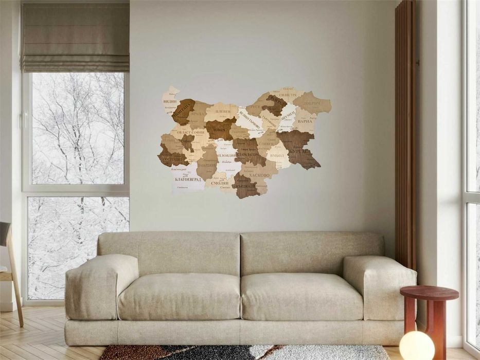 3D Карта на България за стена