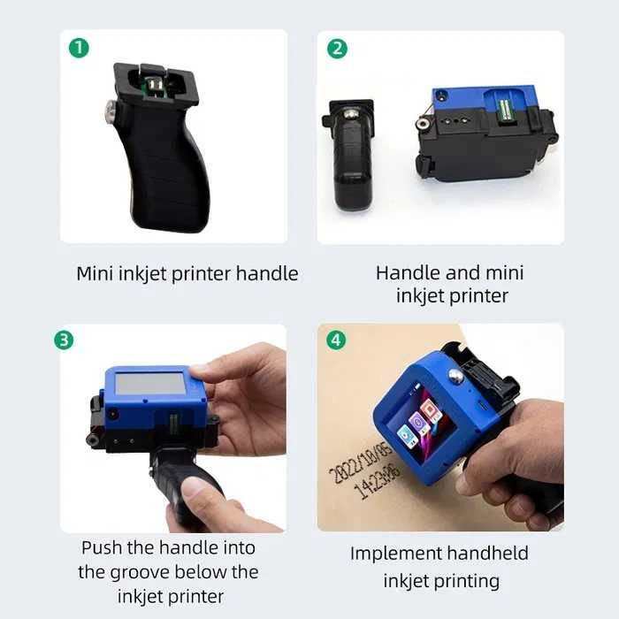Mини Принтер портативный струйный термоструйный QR штрих-код логотип