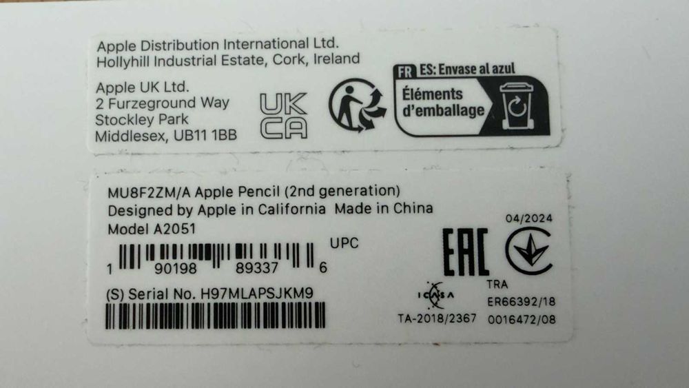 Vand Apple pencil Gen. 2 - nou