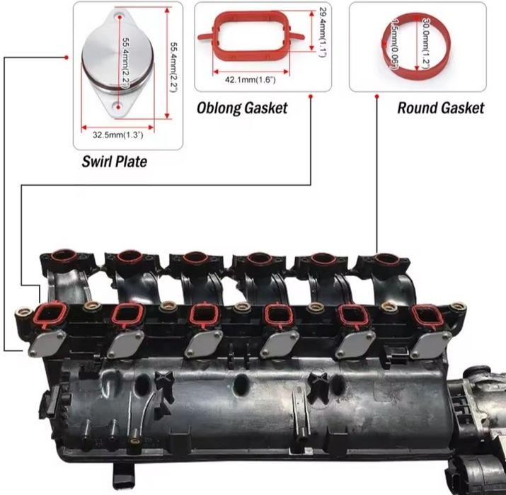 Нови тапи за Вихрови клапи БМВ / BMW E38 E39 E46 E53 E60 E61 E70 E90