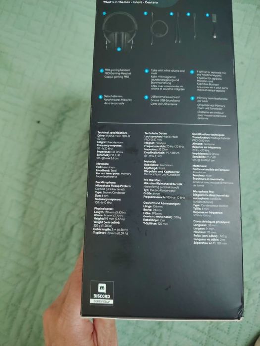Игровые наушники Logitech G PRO