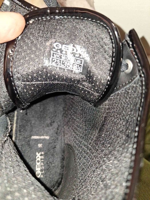 Черни детски боти от естествена кожа GEOX Disney 35 номер