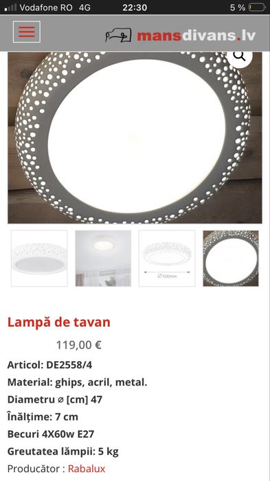 Aplica,Plafoniera ghips