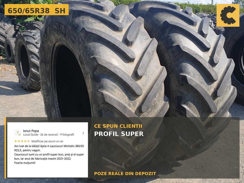 Cauciucuri 650/65R38 Michelin Anvelope Tractor PERECHE SH GARANTIE