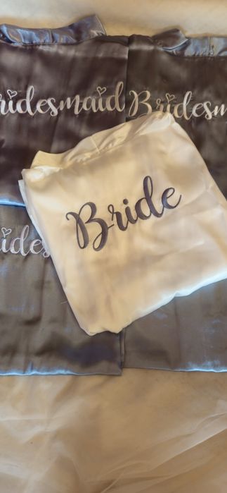 Халат за моминско парти с бродерия