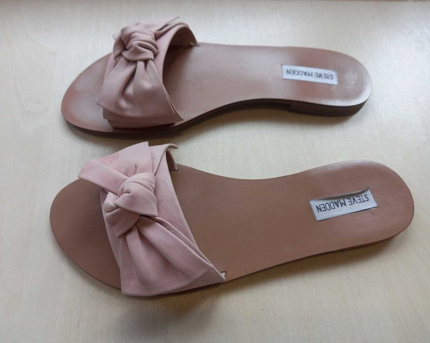 Steve Madden - Розови чехли от набук, размер 39