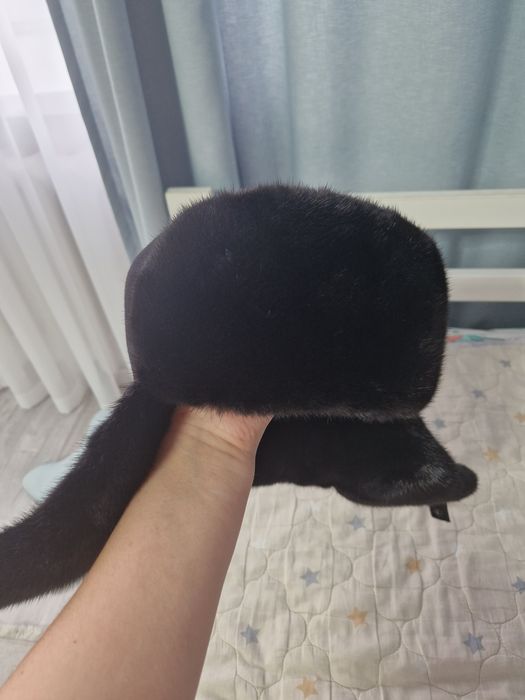 Ушанка мужская норка+замша