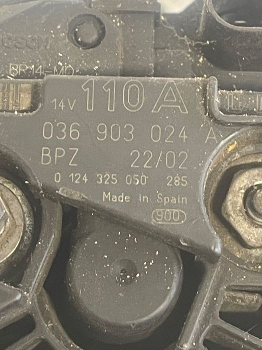 Alternator Volkswagen Golf Iv 1J1 1997 - 2007 1.6 Fsi Bad 036903024A