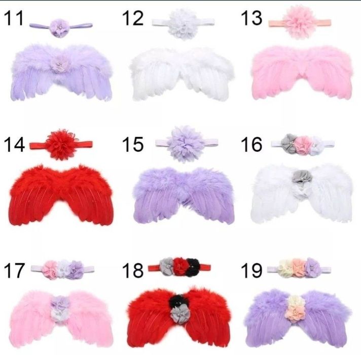 Aripi dragute din pene model nou-nascut | SEDINTE FOTO