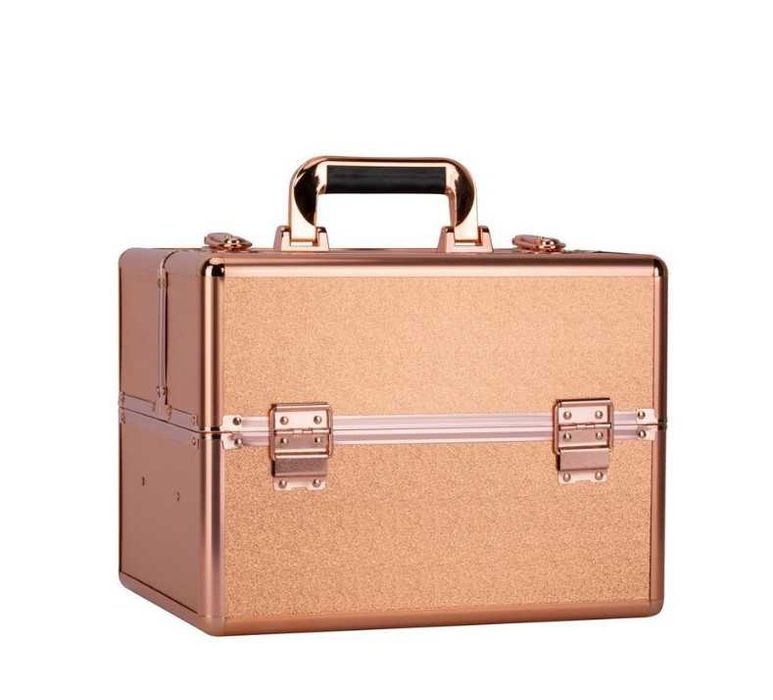Geanta, valiza mare cu organizator, rose gold, marimea XL