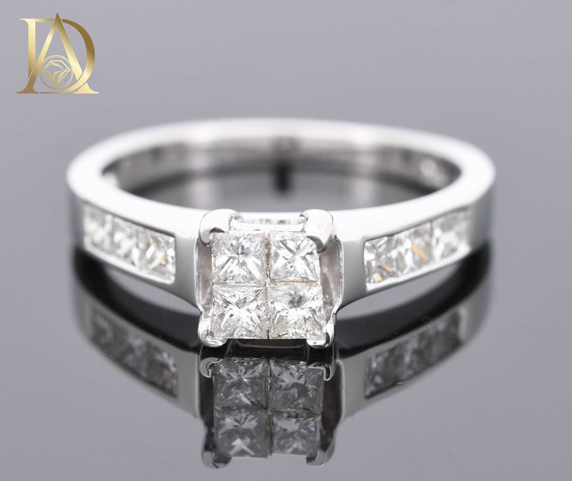 Нов Златен Пръстен с 0.92кт Естествени Диаманти