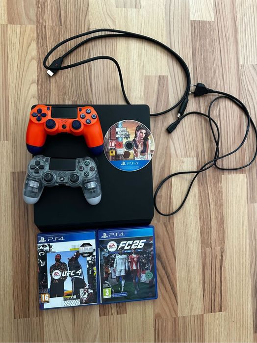 Vand ps 4, 1TB  cu 2 manete si 2 jocuri