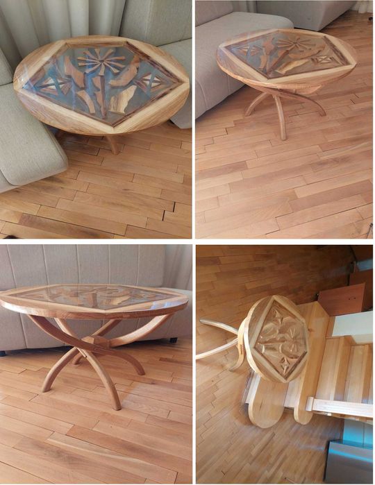 masuta masa cafea mobilier living lemn masiv rășină epoxilică decor