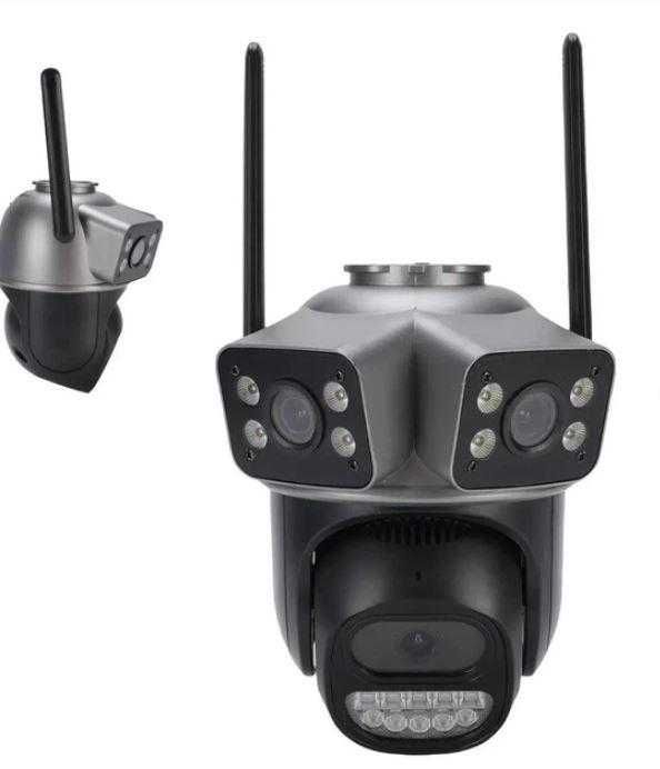 Wifi Тройна PTZ IP Камера HD, Цветно нощно