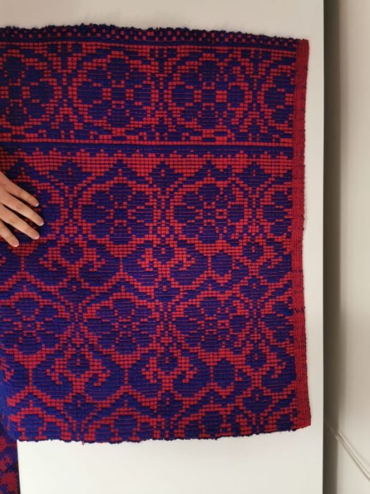 Cuvertura traditionala 100% lana tesuta manual la razboi