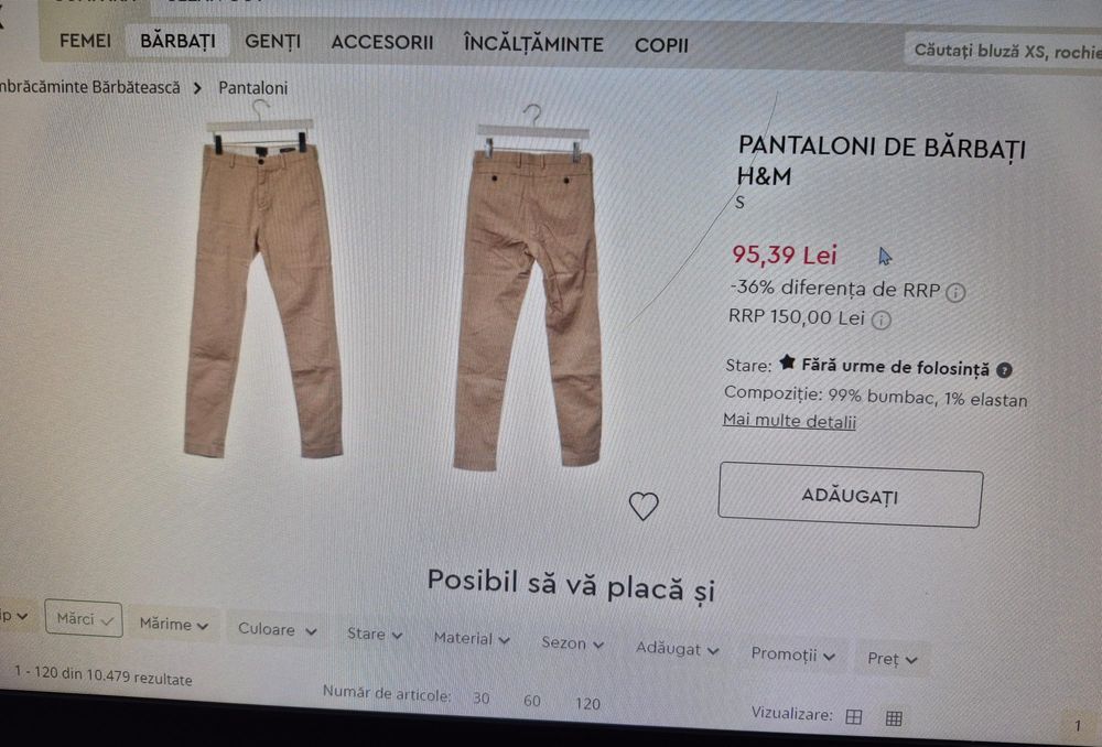Pantaloni bărbați H&M