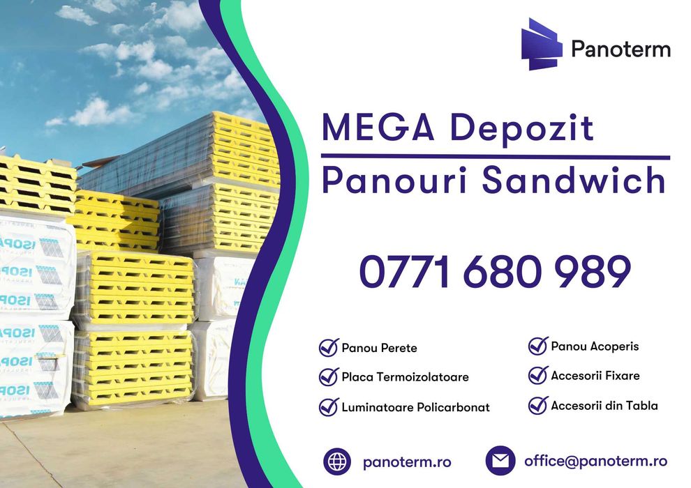 Panouri Sandwich disponibile imediat, în limita stocului - Braila