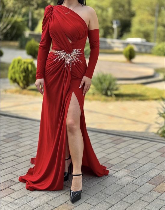 Rochie rosie / rochie nunta / rochie nasa / marimea S/M