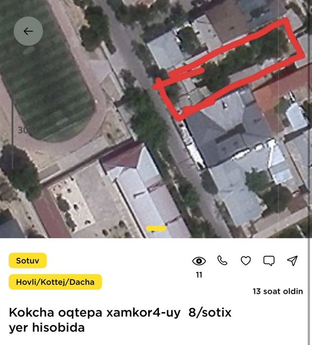 Kokcha oq tepada 8 sotix
