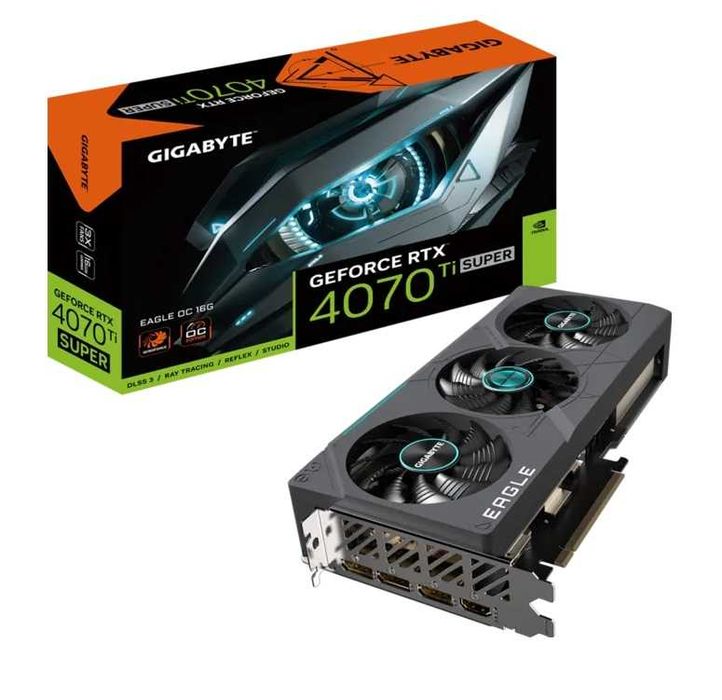 Placa video Gigabyte GeForce RTX 4070 Ti SUPER EAGLE OC, SFF, 16GB GDDR6X, 256 biti, GARANTIE, PRIM PROPRIETAR