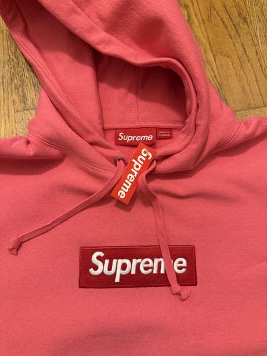 Supreme Magenta Box Logo Hoodie FW25