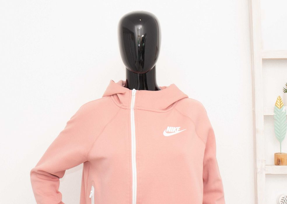 Nike Tech Fleece дамско яке суичър с качулка асиметричен цип овърсайз S