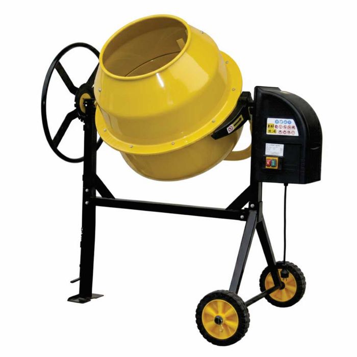 Betoniera 160 litri motor 1000W bobinaj din cupru roti + coroana fonta