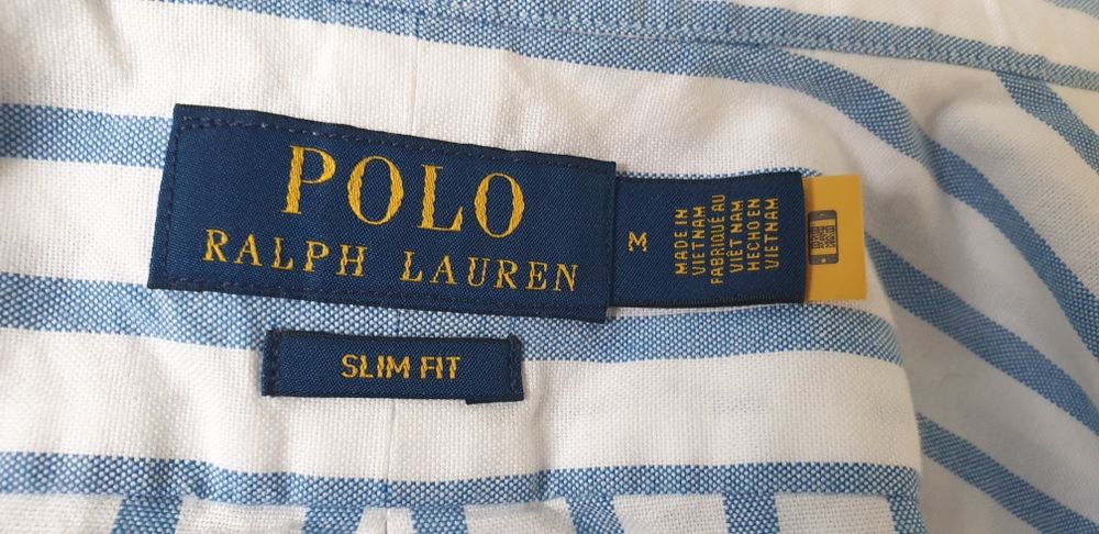 POLO Ralph Lauren Cotton Slim Fit  Mens Size / М НОВО ! ОРИГИНАЛ! Мъжка Риза!